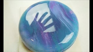 星空镜面蛋糕这样做Galaxy Mirror glaze cake 