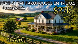 10 Ultra-Cheap Farmhouses with Acreage in Pennsylvania You Can Snag Right Now