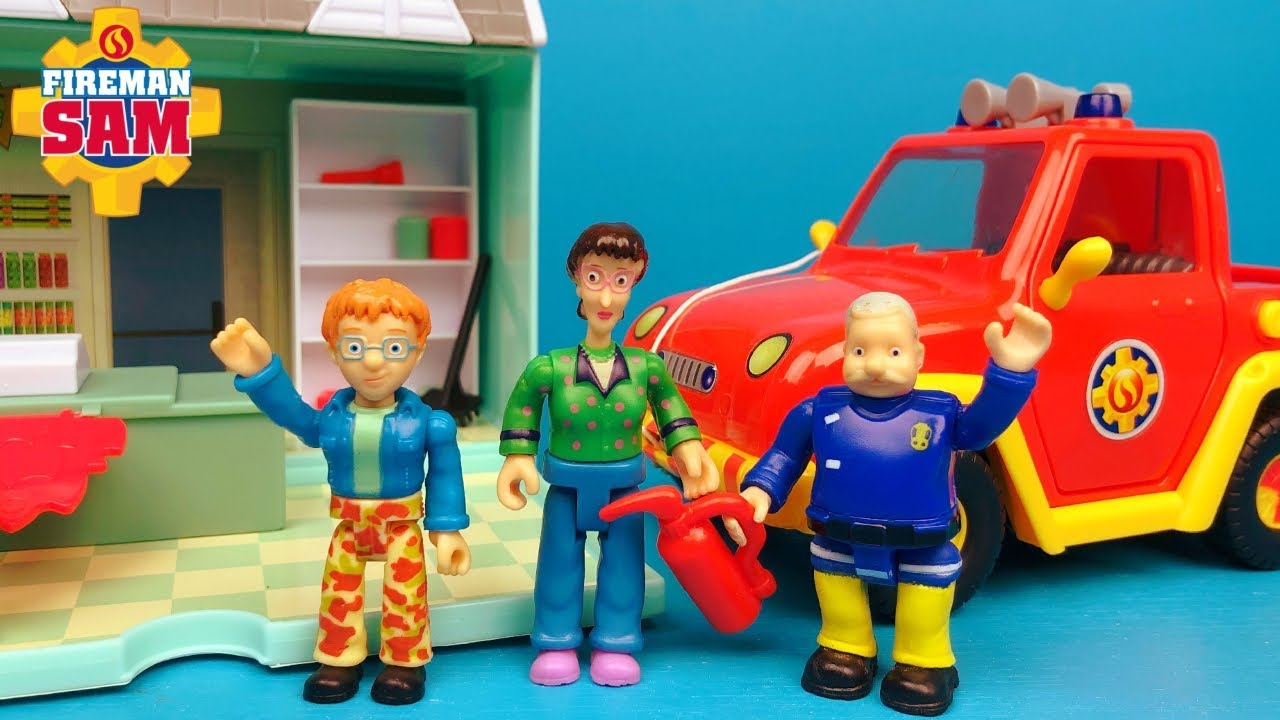 rol Bonus eigenaar Firefighter unpacking Sam toy supermarket - YouTube