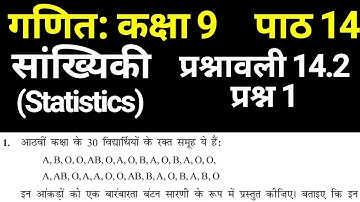गणित कक्षा 9 सांख्यिकी प्रश्नावली 14.2 प्रश्न 1 | Class 9 Maths Chapter 14 Exercise 14.2 NCERT