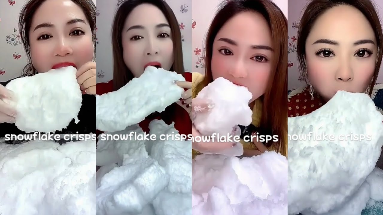 ASMR her squeaky ice eating only bites