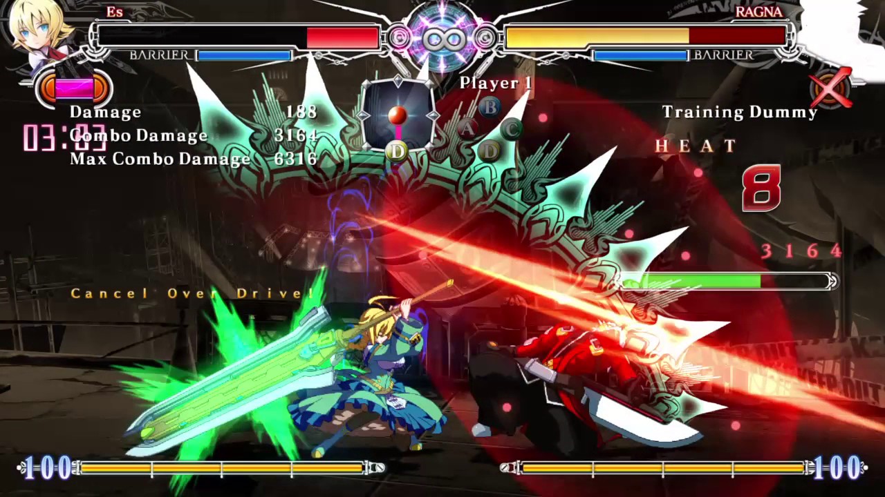 BlazBlue Central Fiction Es fatal 214B mid screen overdrive version