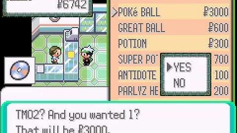 Pokemon Emerald TMs Cheats