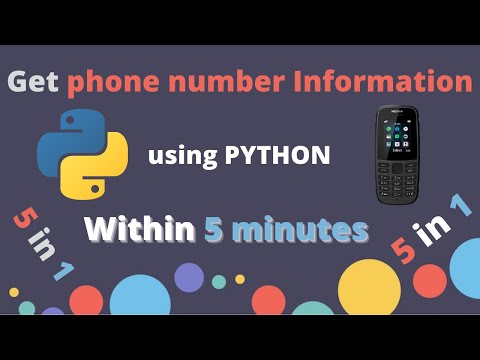 How to get PHONE NUMBER INFORMATION using python | within 5 MINUTES | 5 in 1 | PHONENUMBERS python |