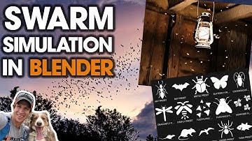 SWARMS in Blender with GeoSwarm! (Easy Bug/Bird Simulation!)