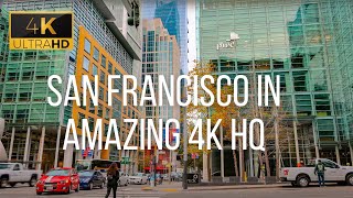 SAN FRANCISCO - THE MOST BEAUTIFUL CITY IN AMERICA. 3 HOUR WALKING TOUR IN 4K UHD. DECEMBER 2020.