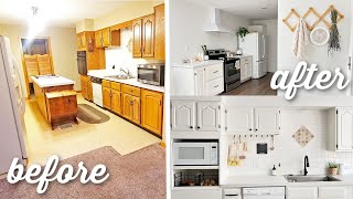 BUDGET EASY DIY MAKEOVER & KITCHEN ORGANIZATION HOME ROOM MAKE OVER DECORATE WITH ME