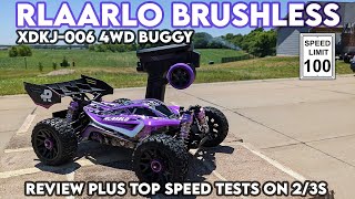 NEW RLAARLO XDKJ-006 BRUSHLESS 4WD RC Buggy Review & Top Speed Tests | Can it do 70-100kph??