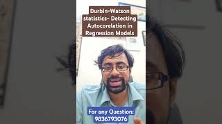 Durbin-Watson Statistics -Detecting Autocorrelation in Regression model #econometrics #statistics