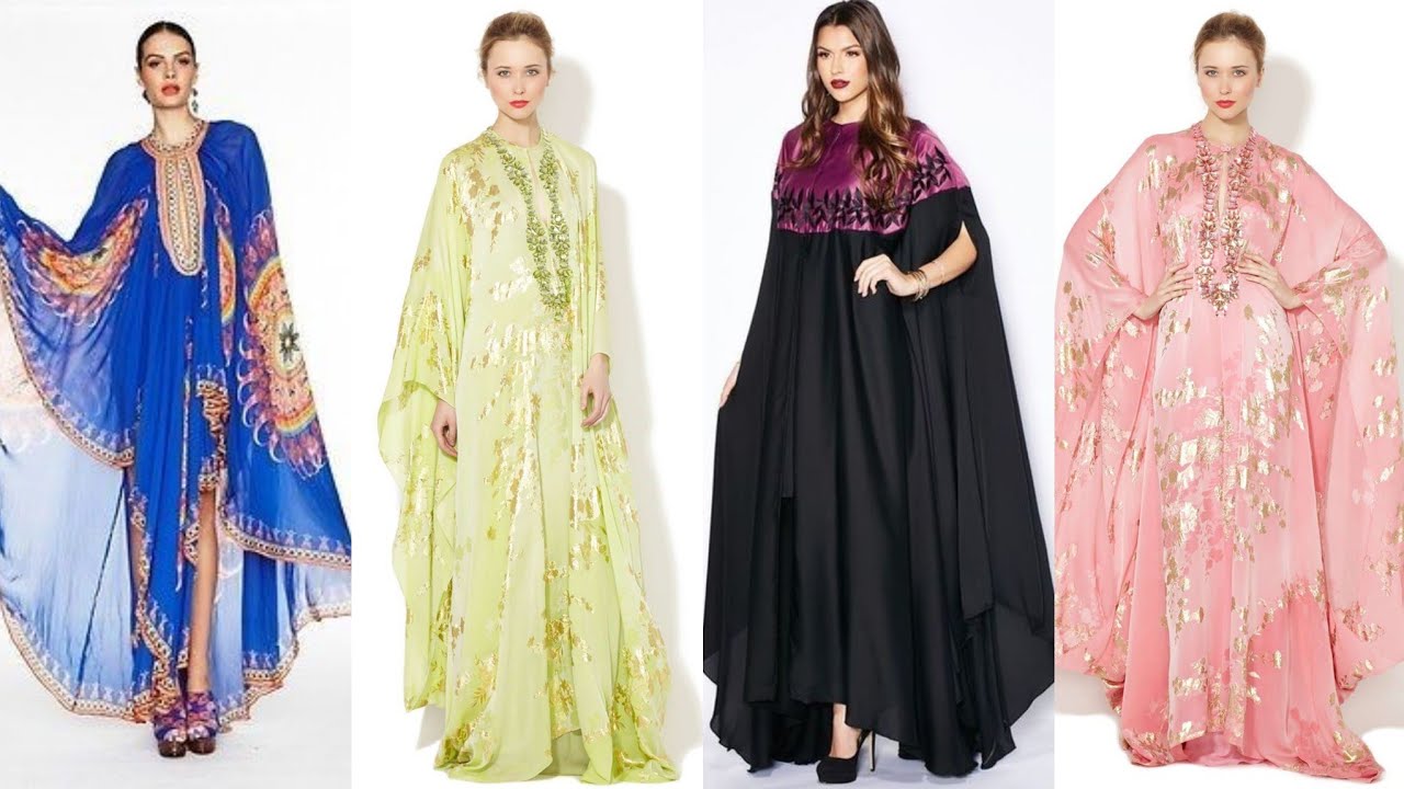 Arabic Kaftan Long Dress With Applique Work/Dubai Treditional Dresses