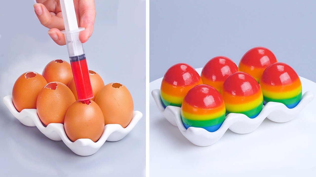 Oddly Satisfying Cake Video|Dreamy Rainbow Eggs | 999+ Colors to Calm Your Soul