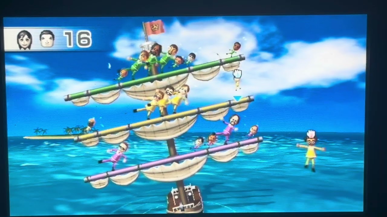 Wii Party Balance Boat Double Up losing every mini game (Beginner and Intermediate) CPU Edition
