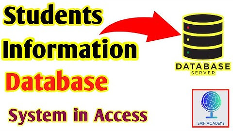 Students information Database system in Ms Access