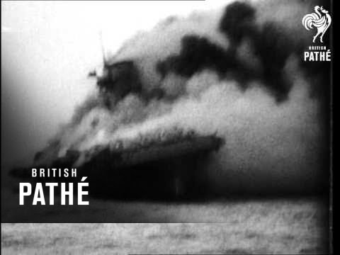 Sinking Of Us Aircraft Carrier Lexington (1942)
