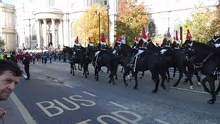 Lord Mayors Show London 12/11/22, the Blues and Royals  at the end of the parade by St Pauls.