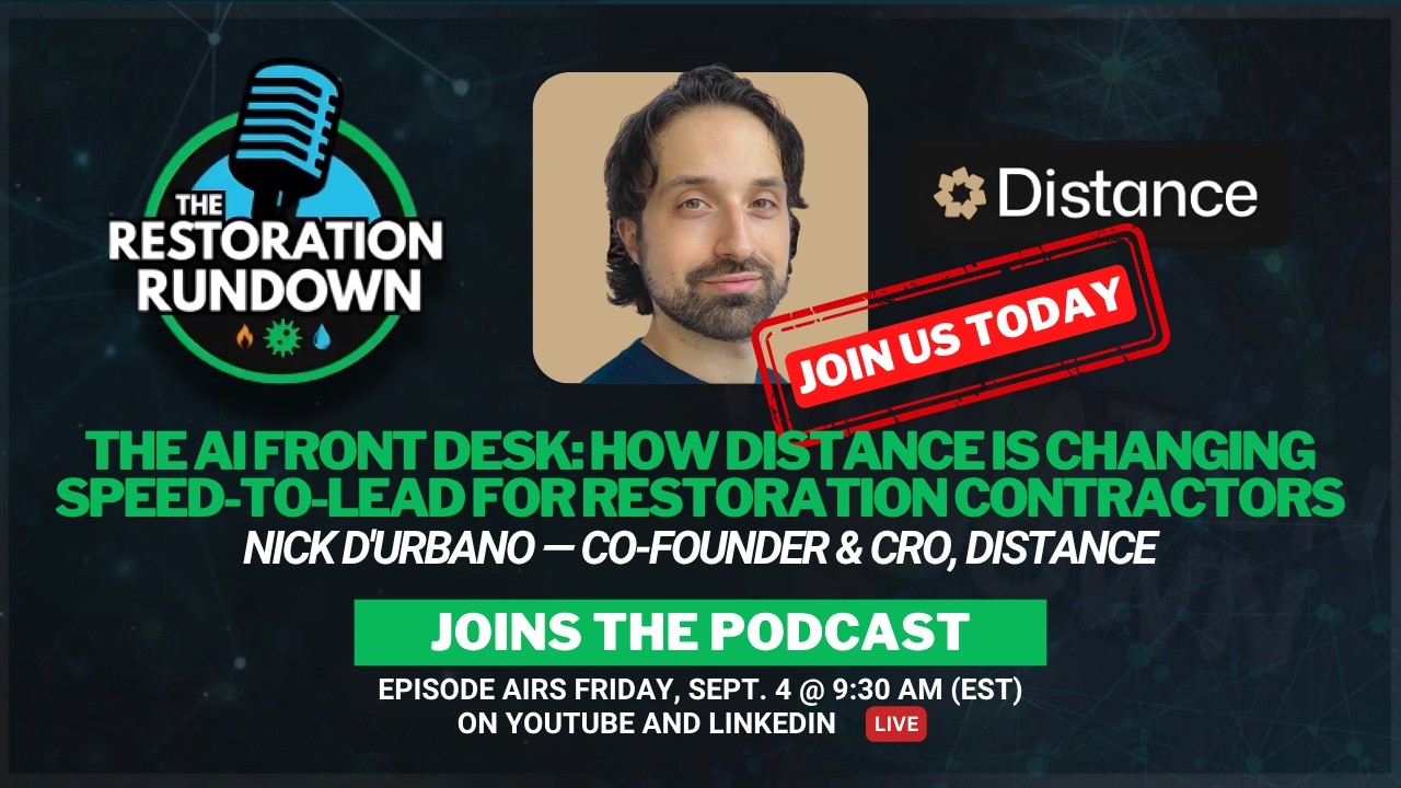 Sit With Nick D'Urbano and I on today's episode of the Restoration Rundown LIVE @ 9:30 AM (EST)