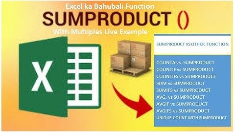SUMPRODUCT Formula in Excel