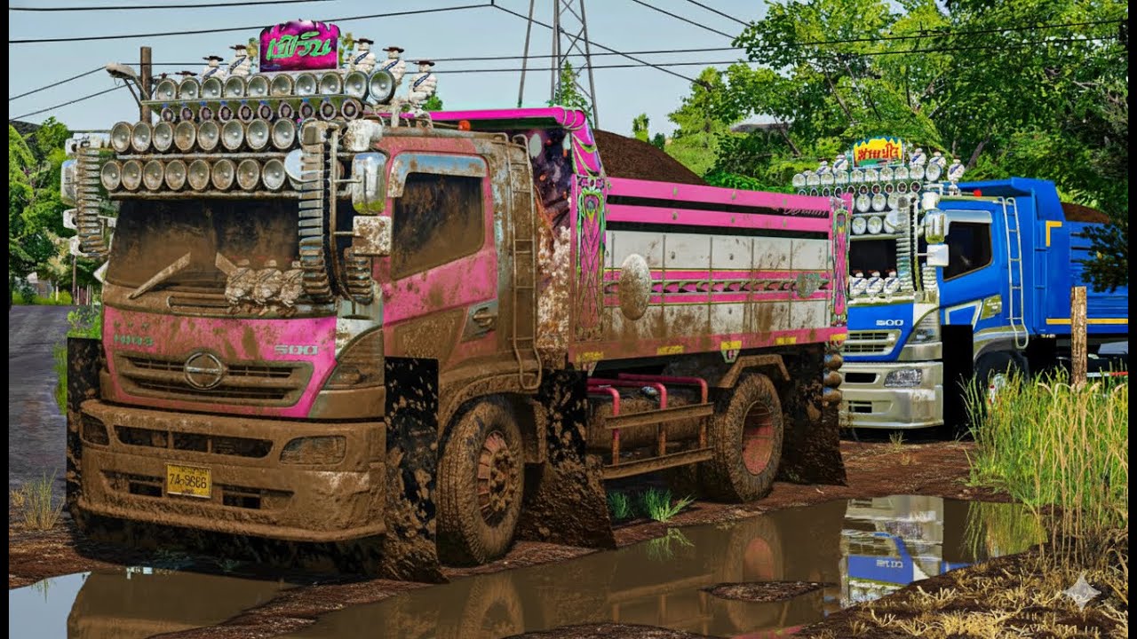 Перемещайте рабочую площадку, копайте пруд, управляйте большим шестиколесным грузовиком, обрабаты...