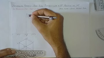 Simple position-Hexagonal pyramid-1 KTU-Engineering Graphics-Module-2; Projection of solids