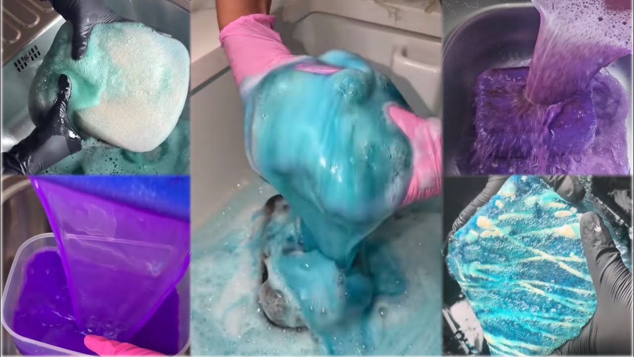 RELAX with SATISFYING soaked sponge squeezes 🫧