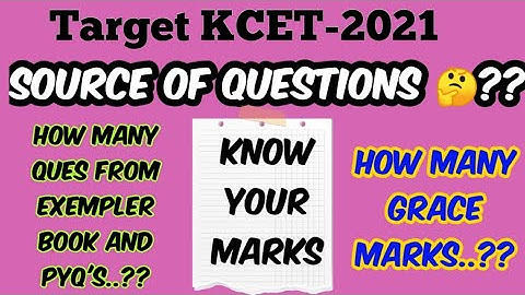 KEY ANSWERS | SOURCE OF QUESTIONS KCET 2021