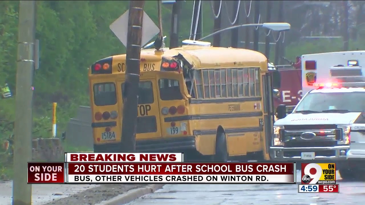 20 students injured in school bus crash - YouTube