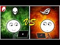 Alienware Gamers vs ASUS ROG Gamers