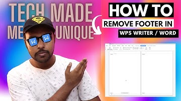How to remove footer in wps office writer | how to delete footer in wps office writer