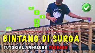 Tutorial Angklung Mudah - BINTANG DI SURGA NOAH (Not Angka Cara Bermain ANGKLUNG/PIANIKA/PIANO)