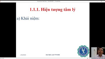 Tâm Lý Học Quản Lý 1 -  Đại học Luật - Tp. Hồ Chí Minh