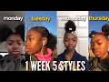 I WORE DIFFERENT NATURAL HAIRSTYLES TO SCHOOL FOR A WEEK
