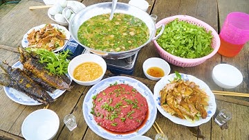 Cháo Cua Đồng, Cá Trê Vàng Nướng "Lai Rai" ngày Sóng Gió Trên Đồng | Nét Quê #637