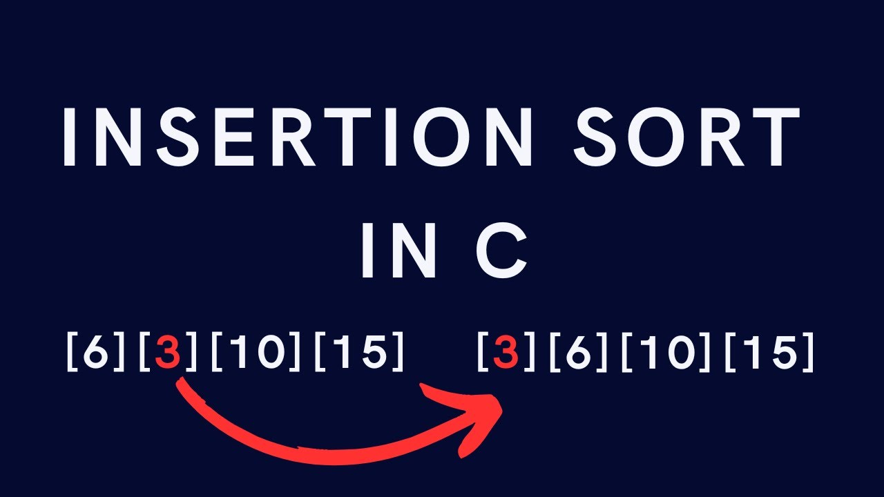 Speed-coding Insertion Sort in C - No Talking - YouTube