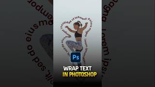 Wrap text around photo in Photoshop | Photoshop tutorial #shorts #trendingshorts