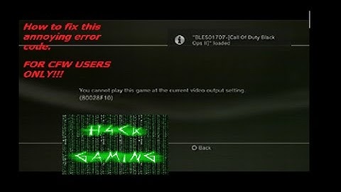 Fix Error 80028F10 on your CFW PS3
