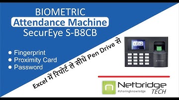 SecurEye Biometric Time Attendance Machine with Attendance Report in Excel