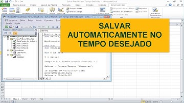 Macro SALVAR Planilha Excel VBA Automaticamente