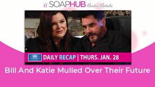 The Bold and the Beautiful Recap: Bill And Katie Mulled Over Their Future