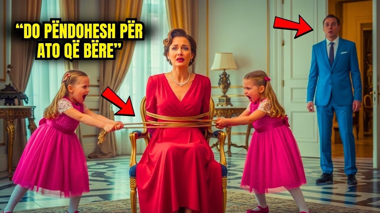 NJË MILIONER KTHEHET MË HERËT DHE I SHEH BIJAT E TI BINJAKE DUKE E LIDHUR NËNËN NËNËTËR TË ZEMËRUAR.