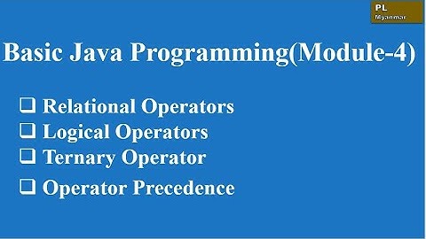 Operators in Java (Module-4)