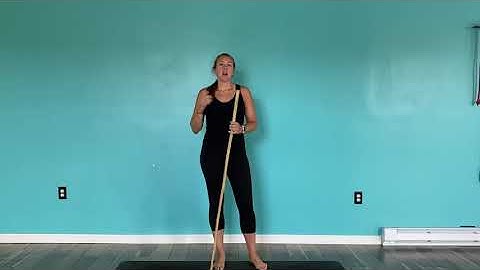 Shoulder External Rotation Stretch with dowel