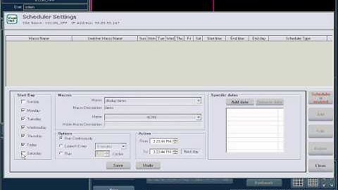 How to Use the Scheduler Feature within a ViconNet Video Management System