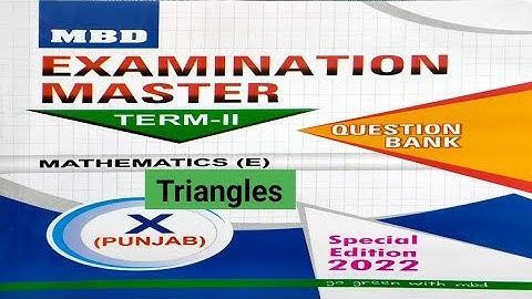 #MBD EXAMINATION MASTER # TRIANGLES! #pseb #psebboard #pseb10thclass