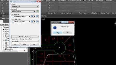 label arcs and lines