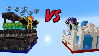 Necromense Castle vs Ice Castle in Minecraft