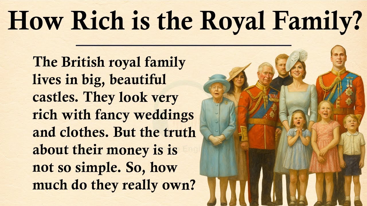 How rich is the royal family? || 👑🫅🟣Learn English Through Story Level 3 || Graded Reader 🎧