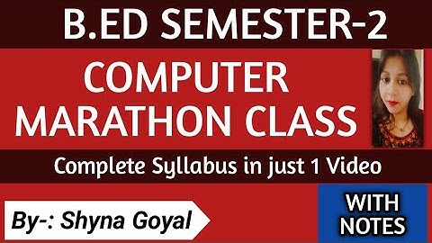 Teaching of Computer Science Full Syllabus|B.Ed Sem 2 B.Sc/B.A B.Ed  COMPUTER SCIENCE |Shyna Goyal