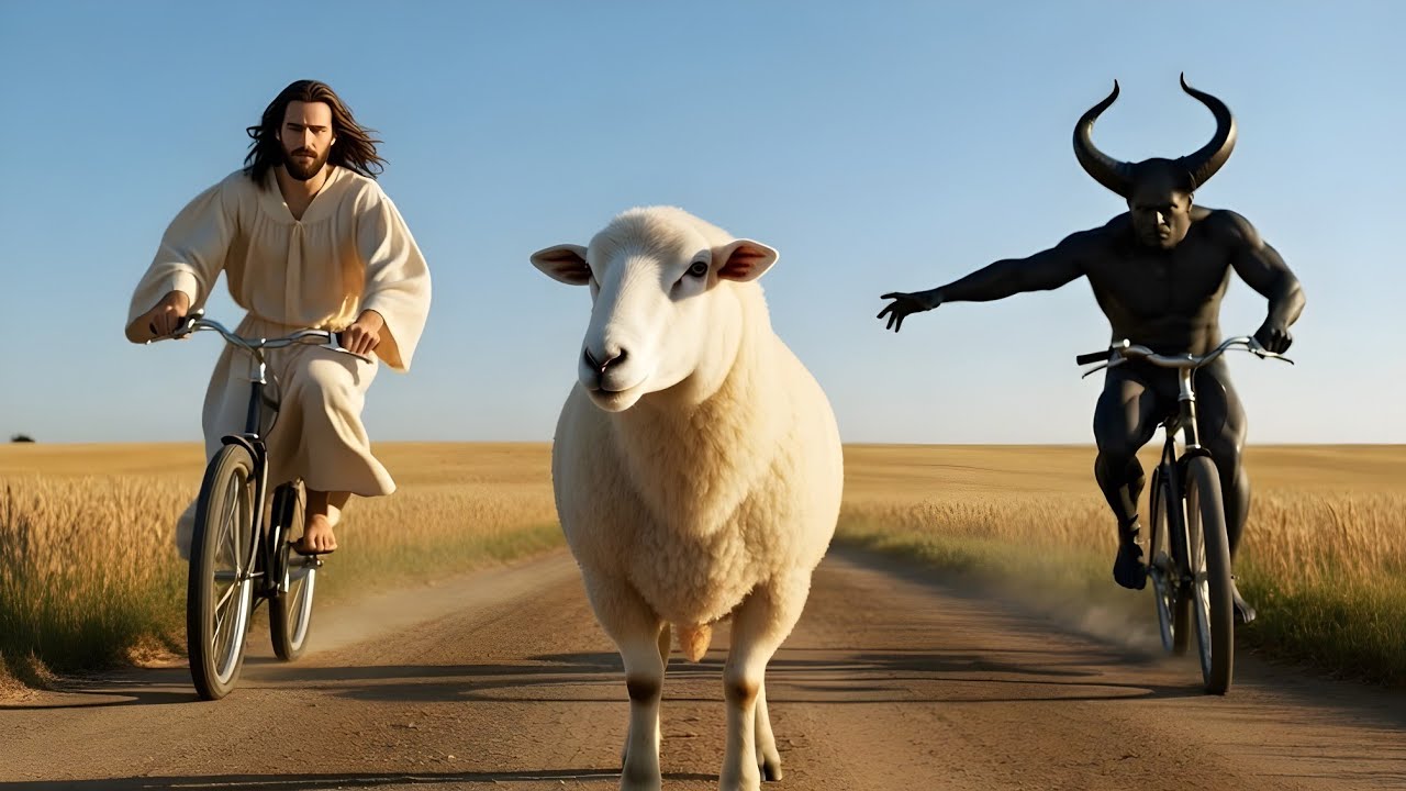 JESUS saves SHEEP from SATAN 😱🙏