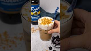 Sugar Free Blueberry Cheesecake Latte by @katerinafaith