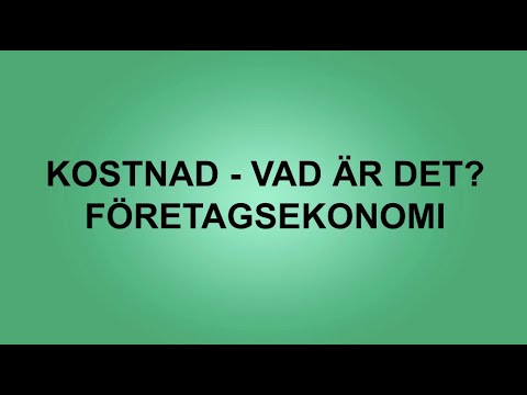 Video: Vad är Kostnadsberäkningen För?